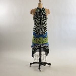 Sienna Rose Halter  Tropical print dress